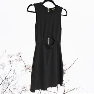 Black Cut Out Body-con Mini Dress - Sz 6